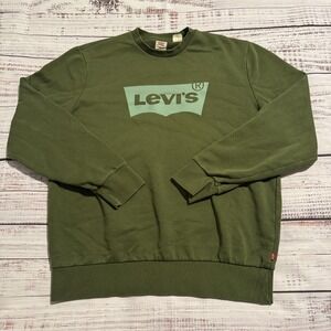 Levis Green‎ Crew Neck Sweater Standard Logo Men's Size Medium
